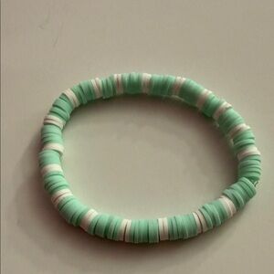 ‼️5/$25‼️ Mint and White Beaded Bracelet
